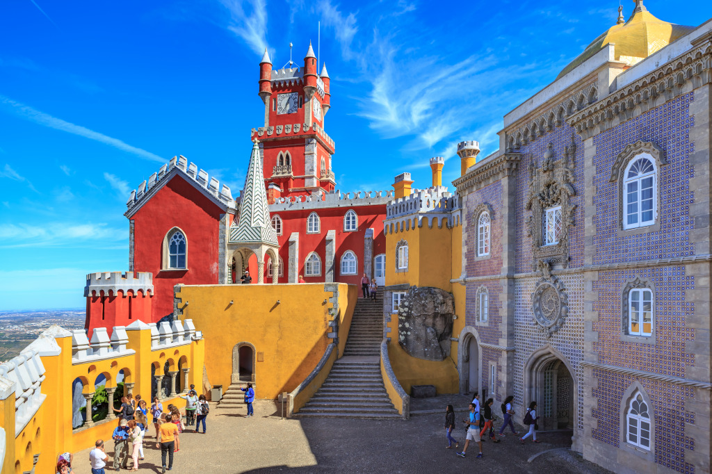 Pena National Palace, Sintra, Portugal jigsaw puzzle in Puzzle of the Day puzzles on TheJigsawPuzzles.com