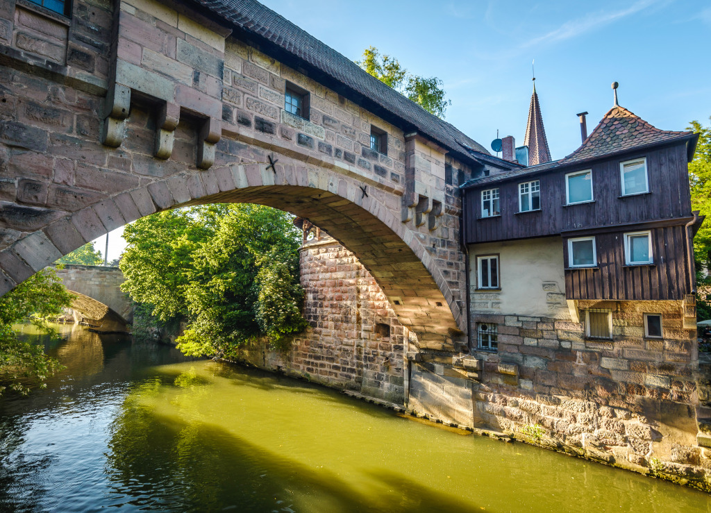 Bridge over Pegnitz River, Nuremberg, Germany jigsaw puzzle in Bridges puzzles on TheJigsawPuzzles.com