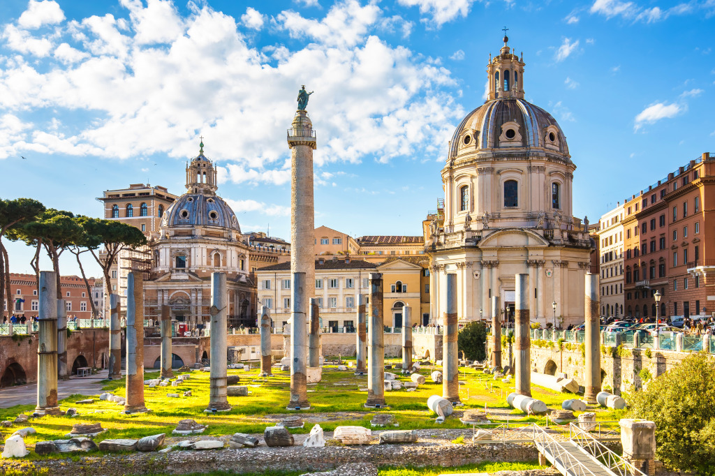 The Trajan's Forum in Rome, Italy jigsaw puzzle in Street View puzzles on TheJigsawPuzzles.com