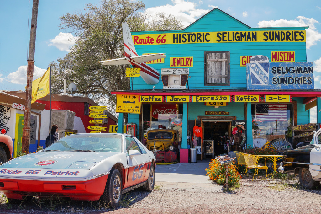 Route 66, Seligman, Arizona jigsaw puzzle in Cars & Bikes puzzles on TheJigsawPuzzles.com