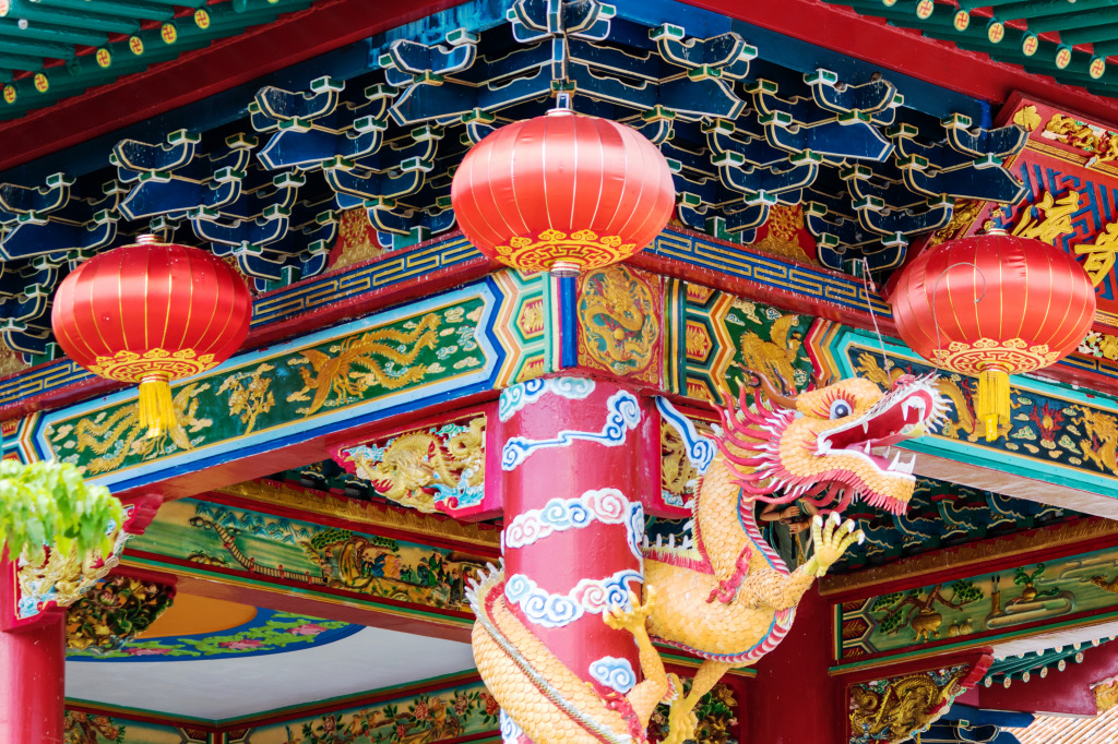 Chinese Temple, Kota Kinabalu, Malaysia jigsaw puzzle in Puzzle of the Day puzzles on TheJigsawPuzzles.com