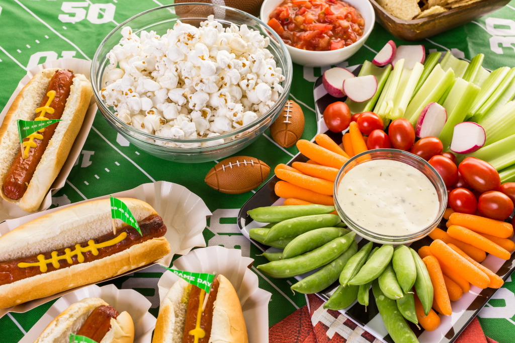 Football Party Table jigsaw puzzle in Food & Bakery puzzles on TheJigsawPuzzles.com