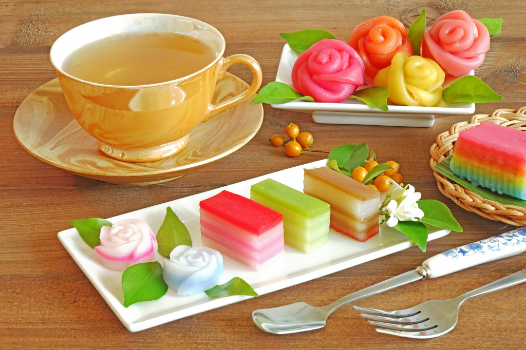 Khanom Chan Traditional Thai Dessert jigsaw puzzle in Food & Bakery puzzles on TheJigsawPuzzles.com