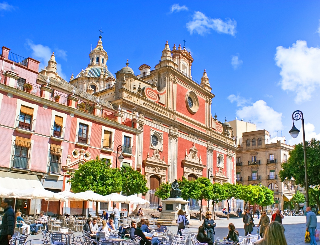 Plaza del Salvador, Seville, Spain jigsaw puzzle in Street View puzzles on TheJigsawPuzzles.com