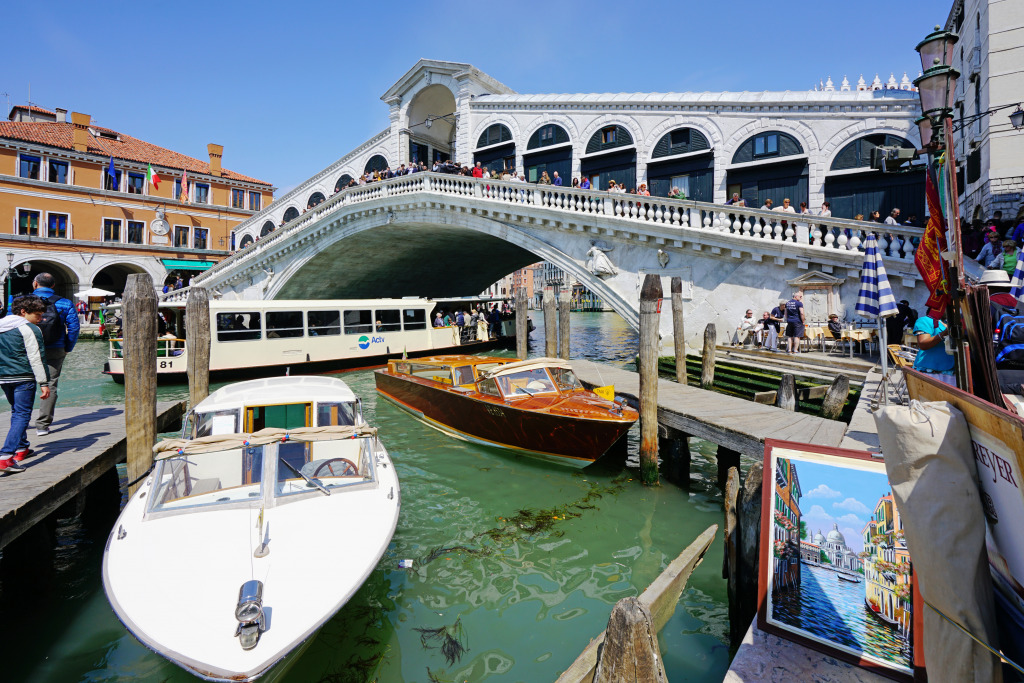 Rialto Bridge, Grand Canal, Venice jigsaw puzzle in Bridges puzzles on TheJigsawPuzzles.com