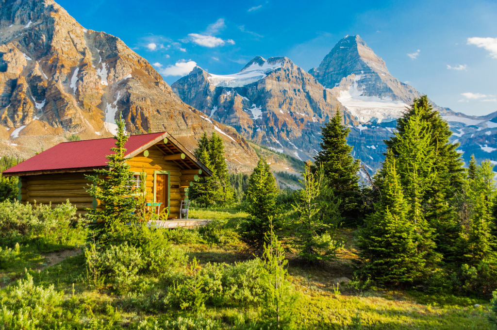 Cabin in the Mountains jigsaw puzzle in Puzzle of the Day puzzles on TheJigsawPuzzles.com