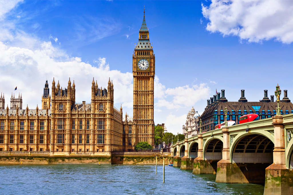 Big Ben and the River Thames jigsaw puzzle in Bridges puzzles on TheJigsawPuzzles.com