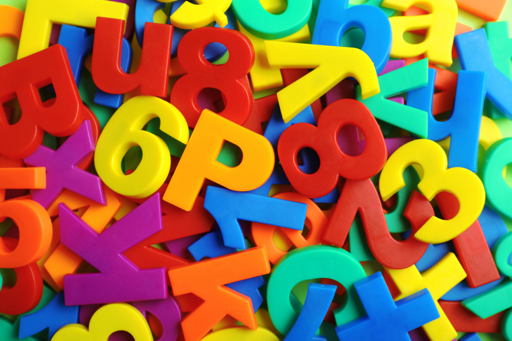 Magnetic Letters and Numbers jigsaw puzzle in Macro puzzles on TheJigsawPuzzles.com