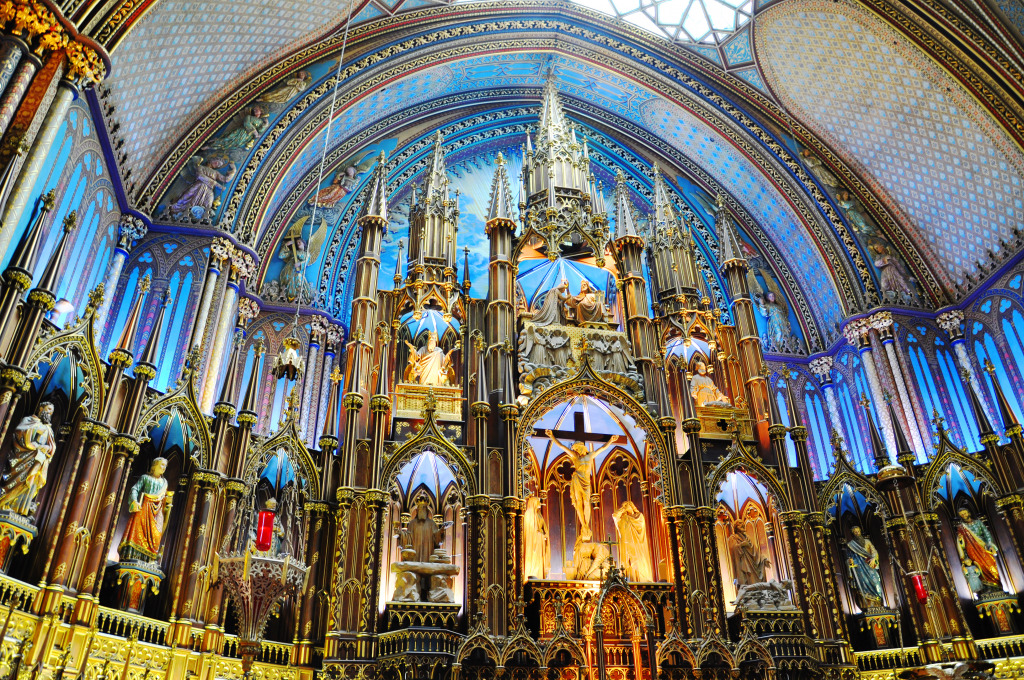 Montreal Notre-Dame Basilica jigsaw puzzle in Puzzle of the Day puzzles on TheJigsawPuzzles.com