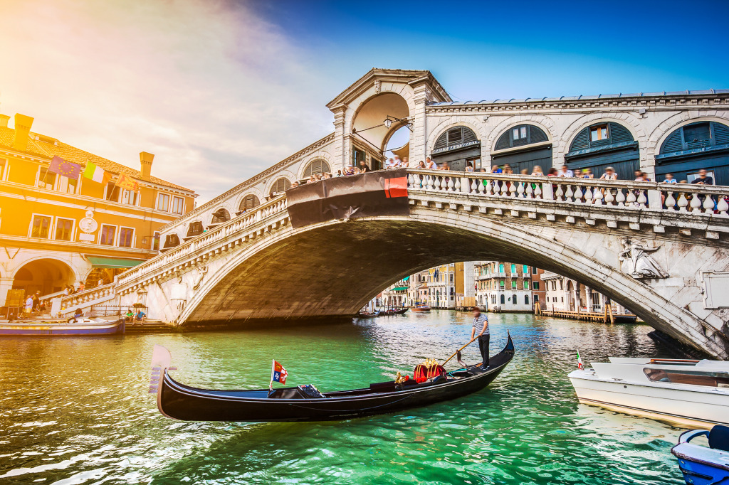 Rialto Bridge, Grand Canal, Venice jigsaw puzzle in Bridges puzzles on TheJigsawPuzzles.com