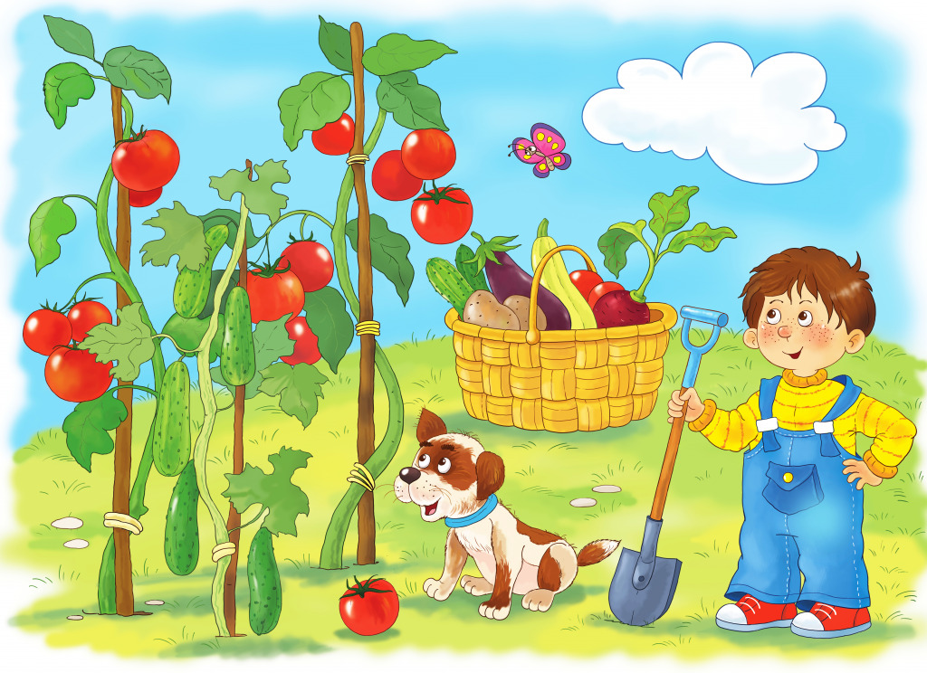 Young Farmer jigsaw puzzle in Fruits & Veggies puzzles on TheJigsawPuzzles.com