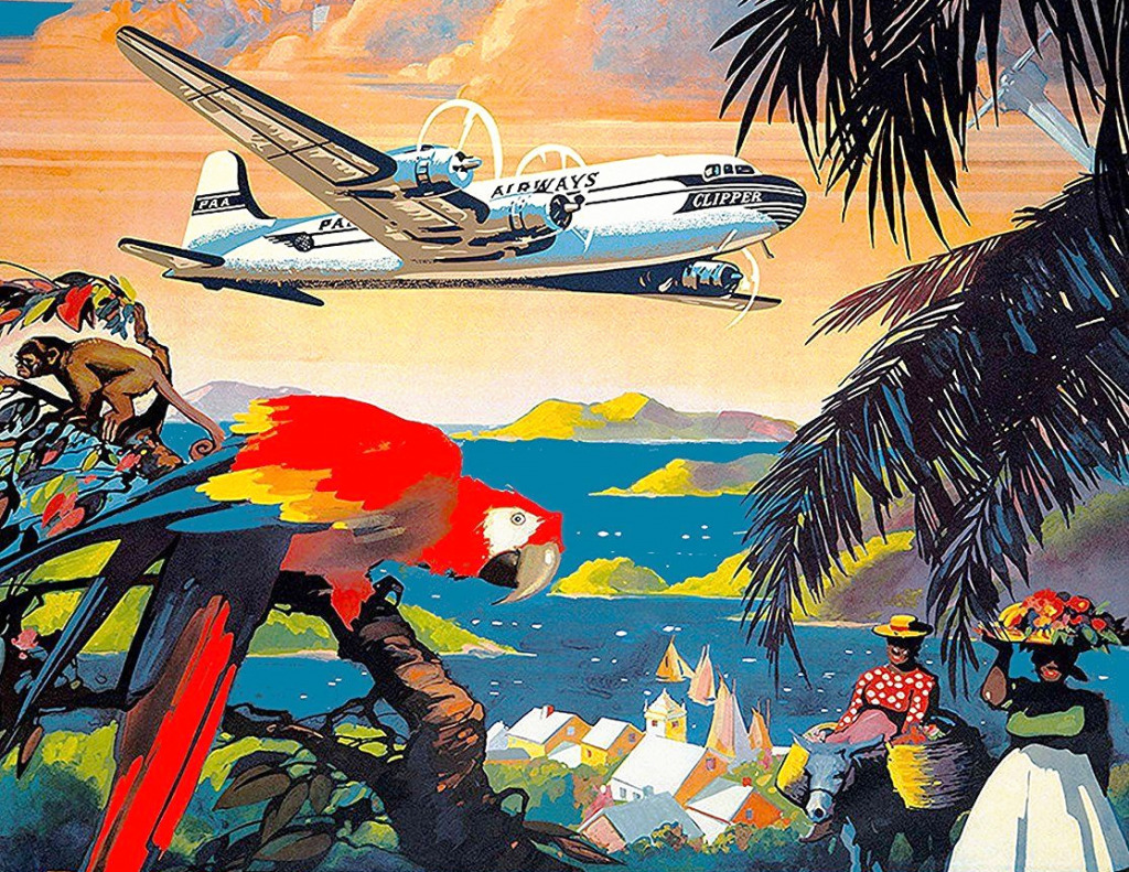 Fly to the Caribbean By Clipper jigsaw puzzle in Aviation puzzles on TheJigsawPuzzles.com