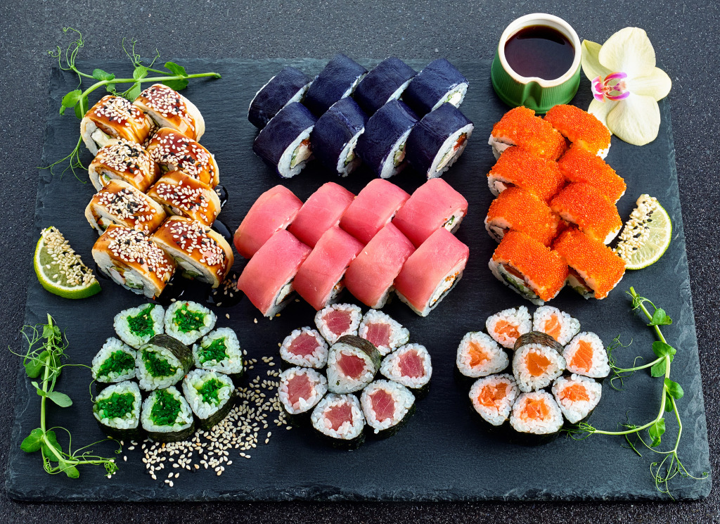 Sushi Set jigsaw puzzle in Food & Bakery puzzles on TheJigsawPuzzles.com