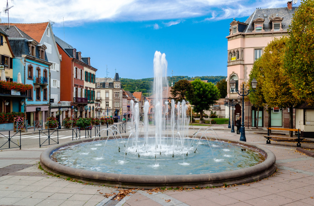 Fountain in Saverne, Grand Est, France jigsaw puzzle in Waterfalls puzzles on TheJigsawPuzzles.com