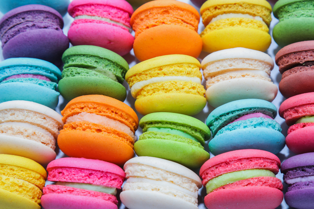 Colorful Macarons jigsaw puzzle in Food & Bakery puzzles on TheJigsawPuzzles.com