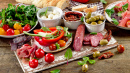 Appetizers On A Wooden Board