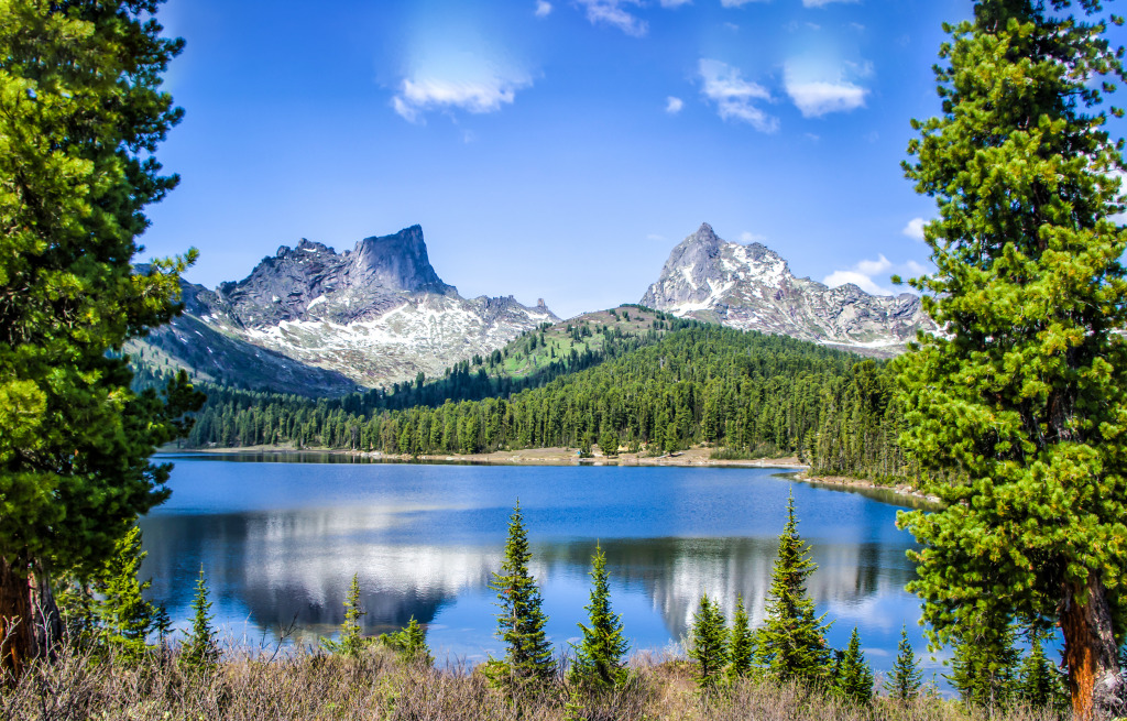 Mountain Lake Landscape jigsaw puzzle in Great Sightings puzzles on TheJigsawPuzzles.com