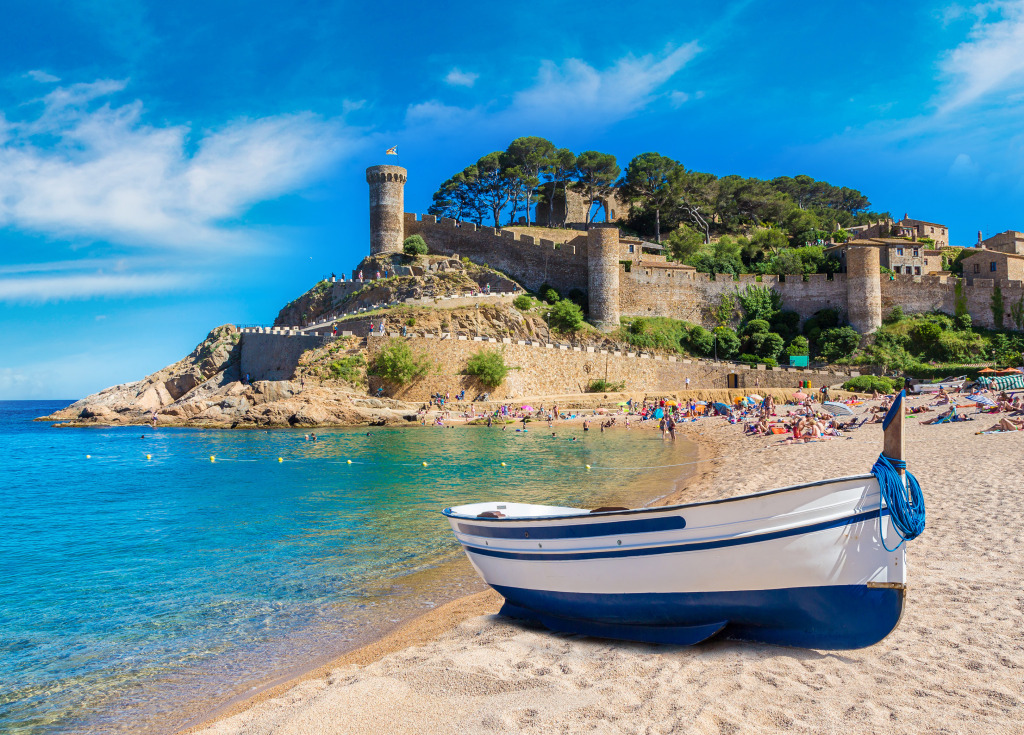 Tossa de Mar, Costa Brava, Spain jigsaw puzzle in Castles puzzles on TheJigsawPuzzles.com