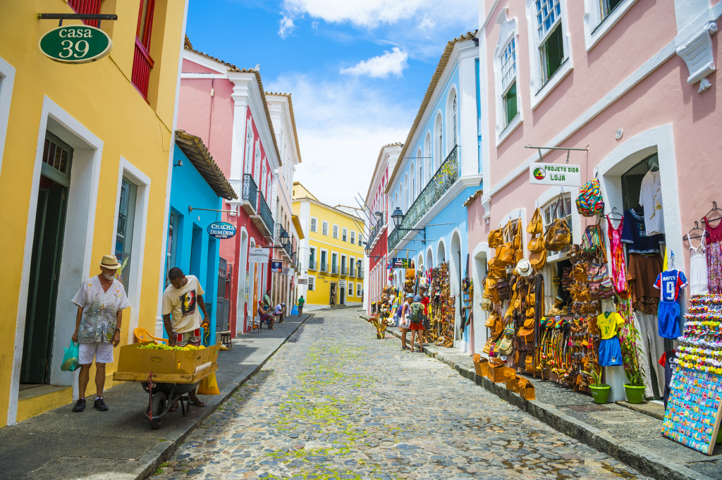 Souvenir Shops in Salvador, Brazil jigsaw puzzle in Street View puzzles on TheJigsawPuzzles.com