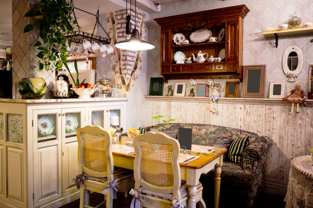 Cozy French Style Restaurant jigsaw puzzle in Food & Bakery puzzles on TheJigsawPuzzles.com