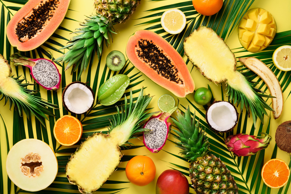 Tropical Fruits jigsaw puzzle in Puzzle of the Day puzzles on TheJigsawPuzzles.com