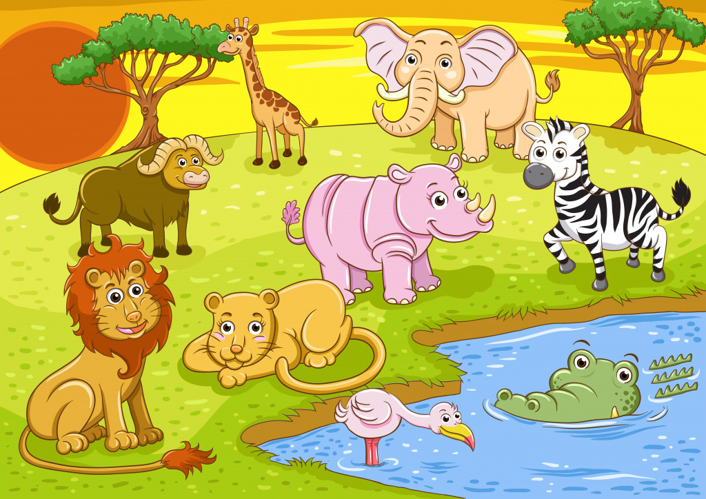 African Animals jigsaw puzzle in Animals puzzles on TheJigsawPuzzles.com