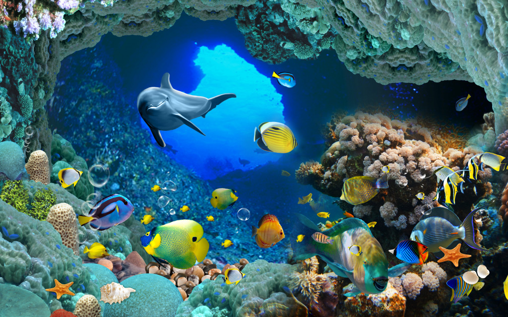Underwater World jigsaw puzzle in Under the Sea puzzles on TheJigsawPuzzles.com