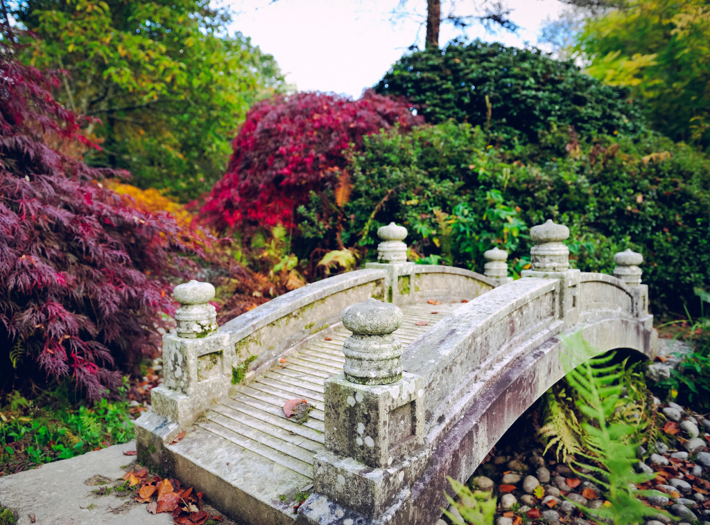 Bridge in the Japanese Garden jigsaw puzzle in Bridges puzzles on TheJigsawPuzzles.com