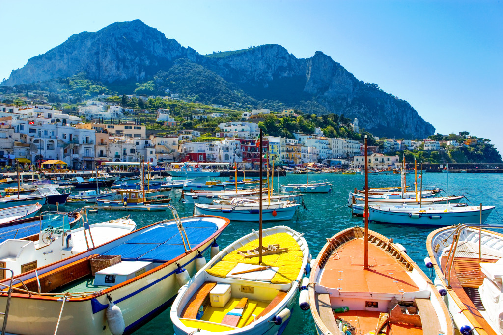 Marina Grande Harbor, Capri, Italy jigsaw puzzle in Great Sightings puzzles on TheJigsawPuzzles.com