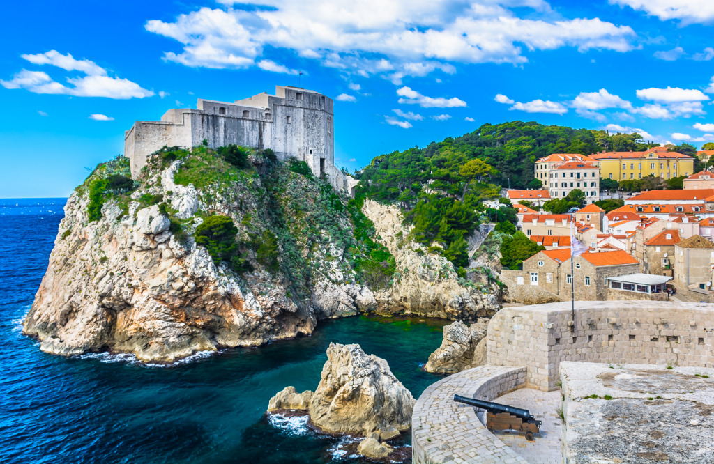 Dubrovnik Town and Castle, Croatia jigsaw puzzle in Castles puzzles on TheJigsawPuzzles.com