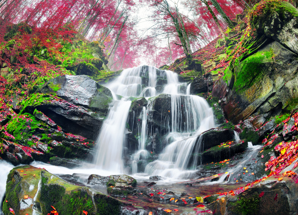 Borzhava Waterfall, Ukraine jigsaw puzzle in Waterfalls puzzles on TheJigsawPuzzles.com