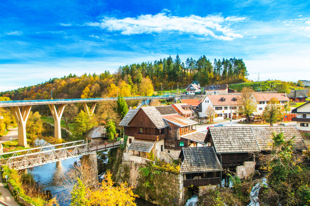 Rastoke Village, Croatian Countryside jigsaw puzzle in Bridges puzzles on TheJigsawPuzzles.com