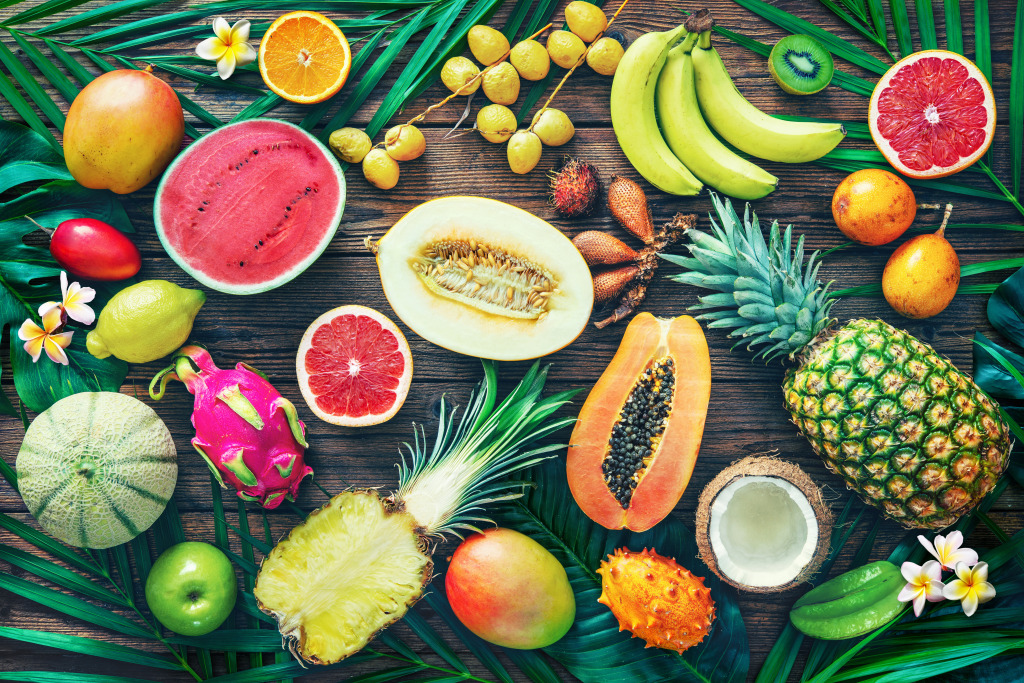 Tropical Fruits jigsaw puzzle in Fruits & Veggies puzzles on TheJigsawPuzzles.com