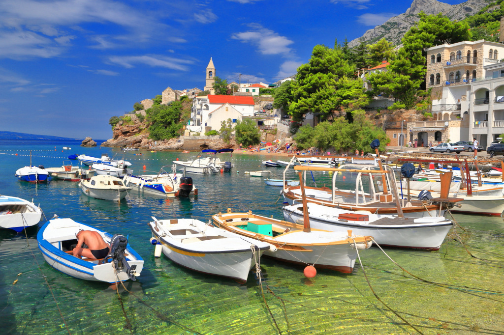 Dalmatian Coast Harbor, Croatia jigsaw puzzle in Great Sightings puzzles on TheJigsawPuzzles.com