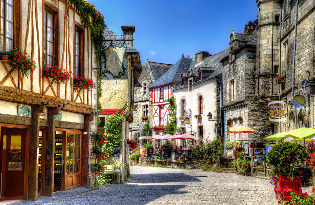 Rochefort en Terre, Brittany jigsaw puzzle in Street View puzzles on TheJigsawPuzzles.com