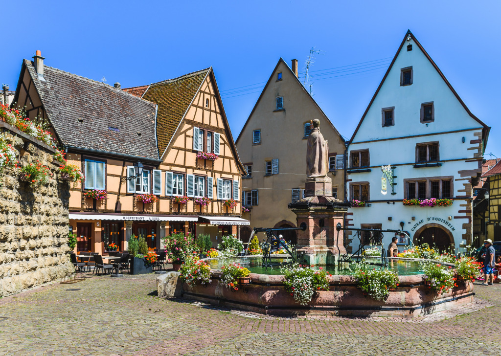 Town of Eguisheim, Grand Est, France jigsaw puzzle in Puzzle of the Day puzzles on TheJigsawPuzzles.com