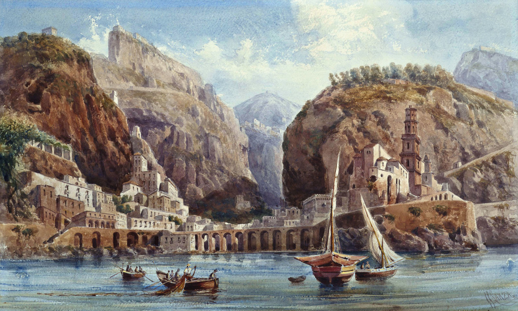 Fishing at Atrani on the Amalfi Coast jigsaw puzzle in Piece of Art puzzles on TheJigsawPuzzles.com