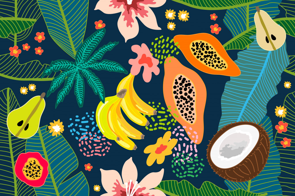 Exotic Tropical Fruits jigsaw puzzle in Fruits & Veggies puzzles on TheJigsawPuzzles.com