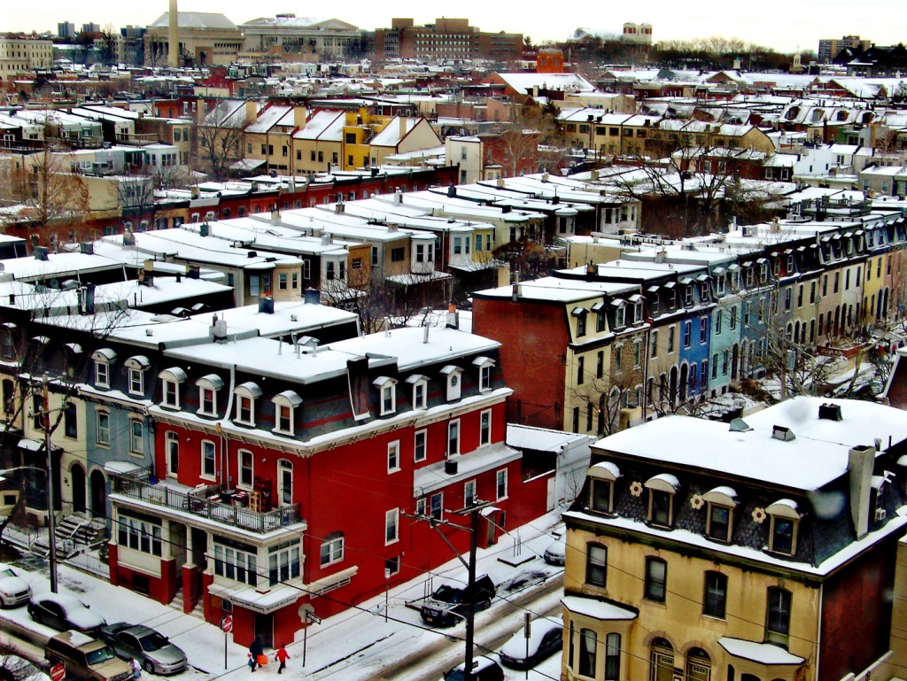City Snowscape jigsaw puzzle in Puzzle of the Day puzzles on TheJigsawPuzzles.com