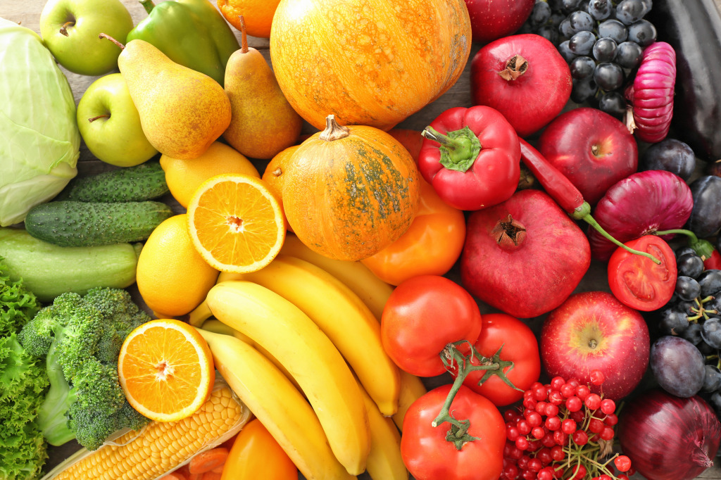 Ripe Fruits and Vegetables jigsaw puzzle in Fruits & Veggies puzzles on TheJigsawPuzzles.com
