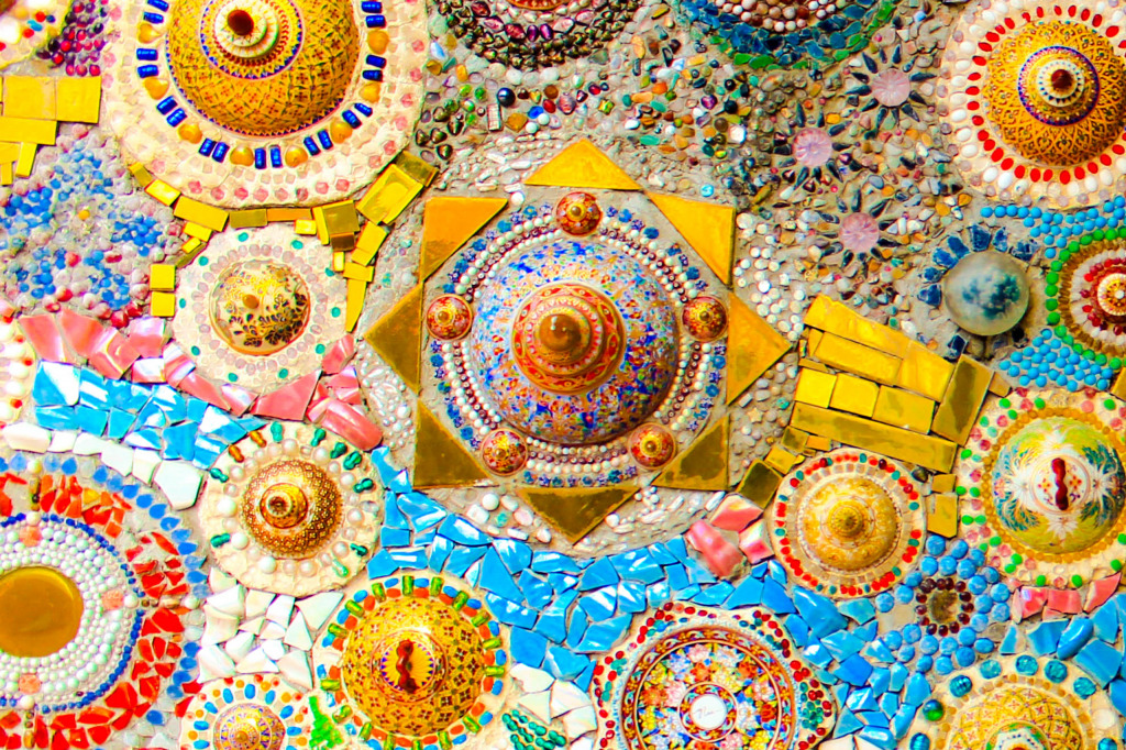 Wall Mosaics in Thailand jigsaw puzzle in Macro puzzles on TheJigsawPuzzles.com