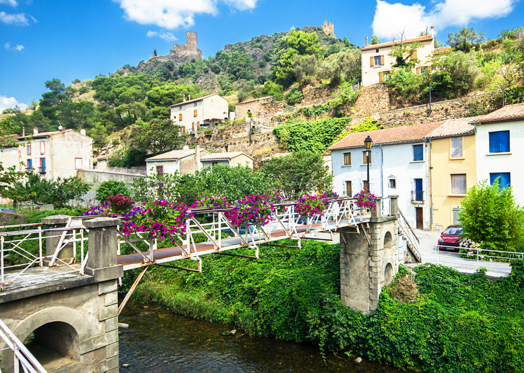 Lastours, France jigsaw puzzle in Bridges puzzles on TheJigsawPuzzles.com