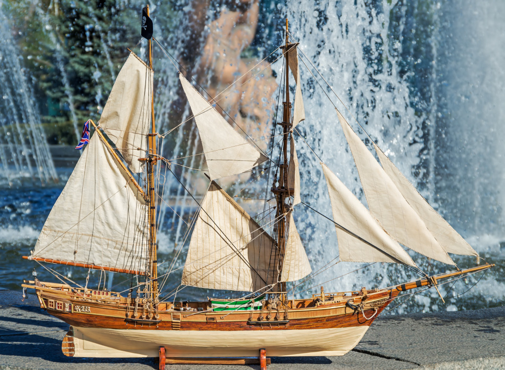Model of a Tall Ship jigsaw puzzle in Macro puzzles on TheJigsawPuzzles.com