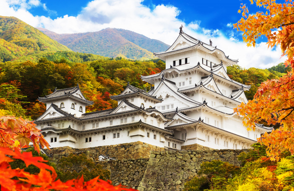 Himeji Castle, Japan jigsaw puzzle in Castles puzzles on TheJigsawPuzzles.com