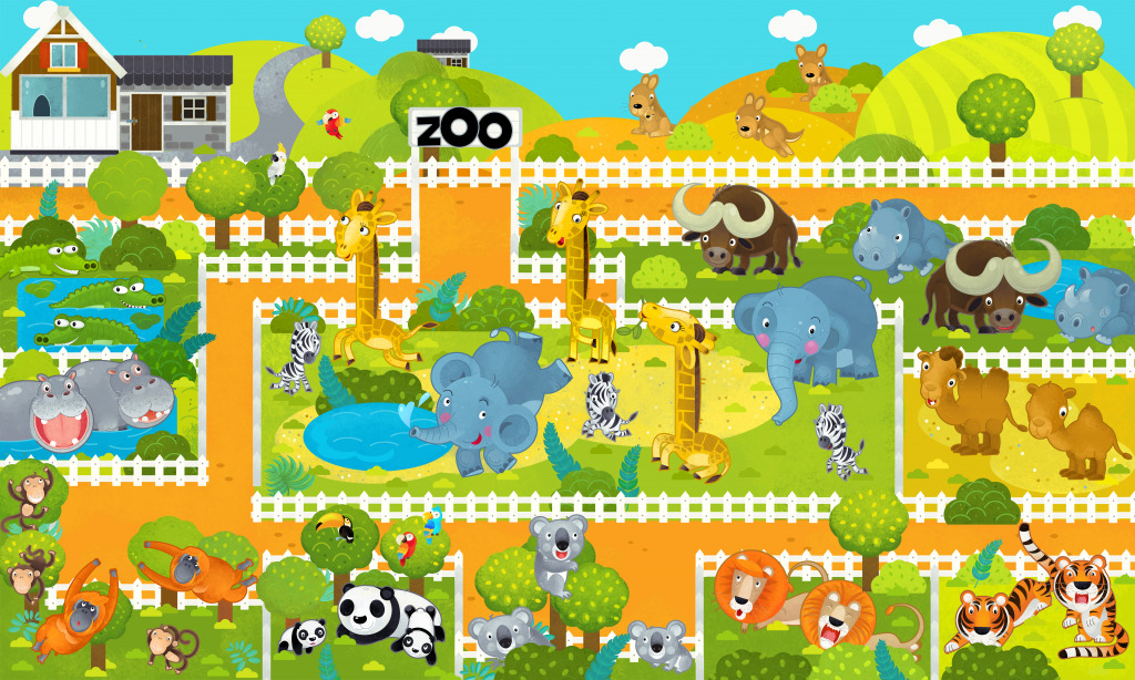 In the Zoo jigsaw puzzle in Animals puzzles on TheJigsawPuzzles.com