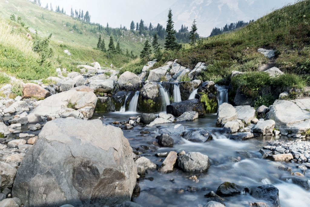 Myrtle Waterfalls Upper Creek, Mt Rainier NP jigsaw puzzle in Waterfalls puzzles on TheJigsawPuzzles.com