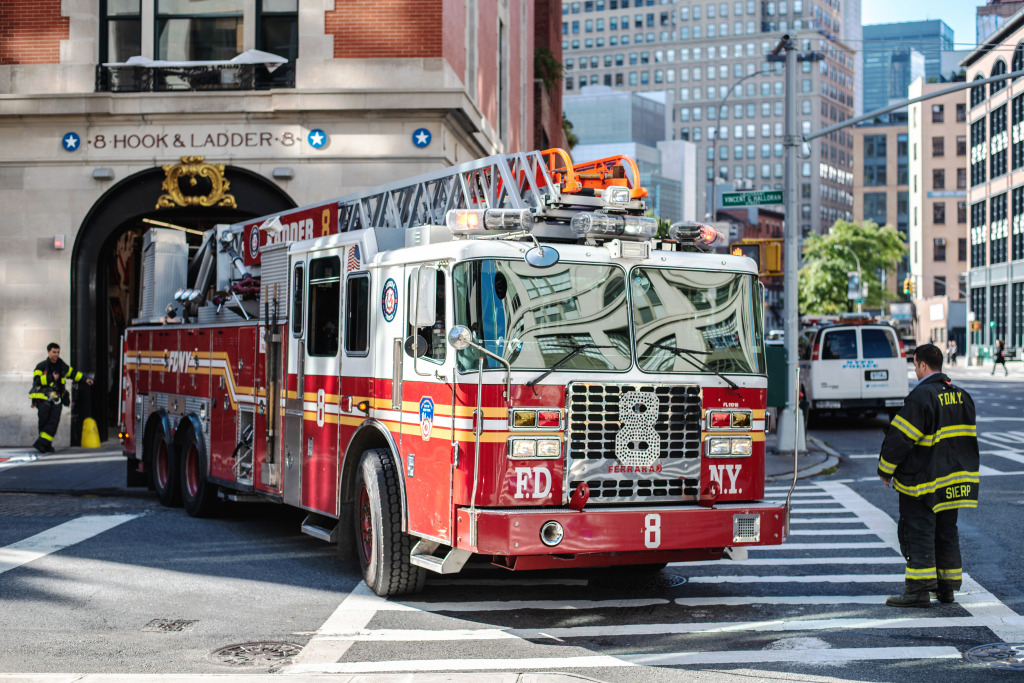 FDNY Fire Truck, New York City jigsaw puzzle in Puzzle of the Day puzzles on TheJigsawPuzzles.com