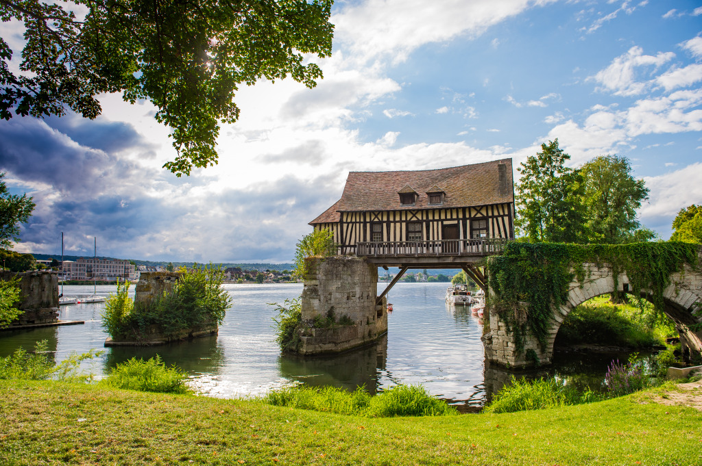 Old Mill House, Vernon, France jigsaw puzzle in Bridges puzzles on TheJigsawPuzzles.com