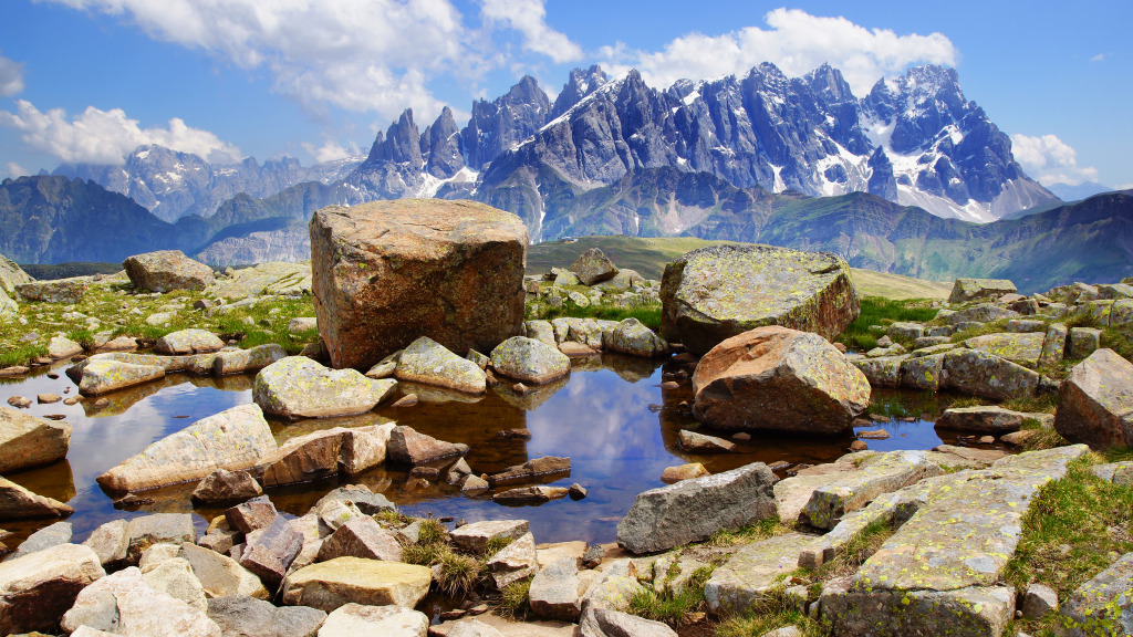 Italian Alpine Landscape jigsaw puzzle in Great Sightings puzzles on TheJigsawPuzzles.com