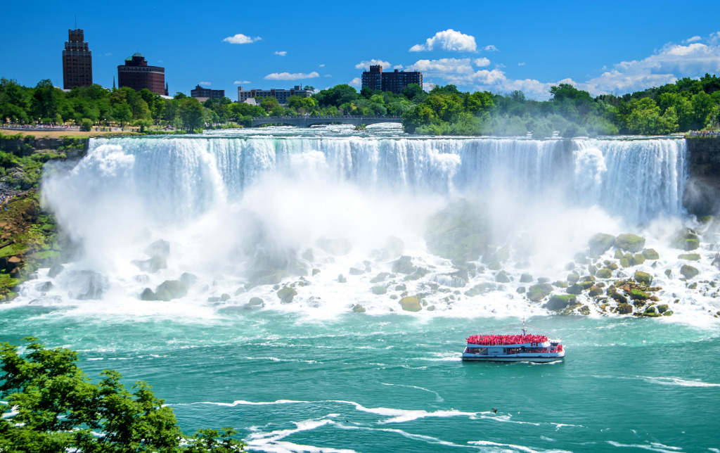 Niagara Falls on a Sunny Day jigsaw puzzle in Waterfalls puzzles on TheJigsawPuzzles.com